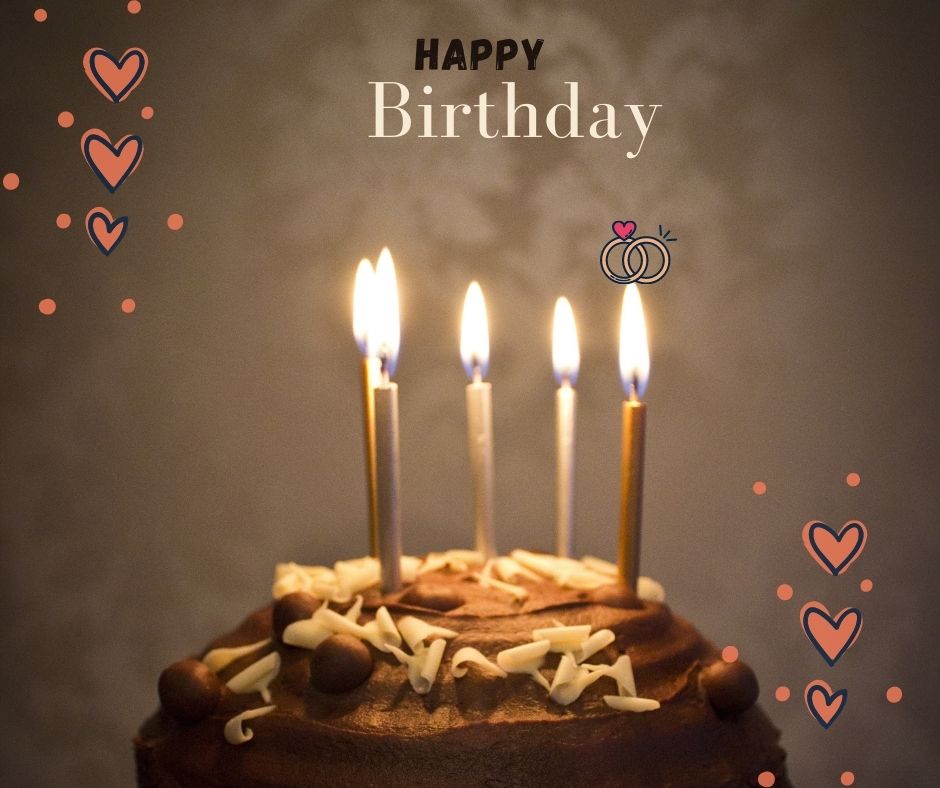 happy birthday cake with cake and candle hd