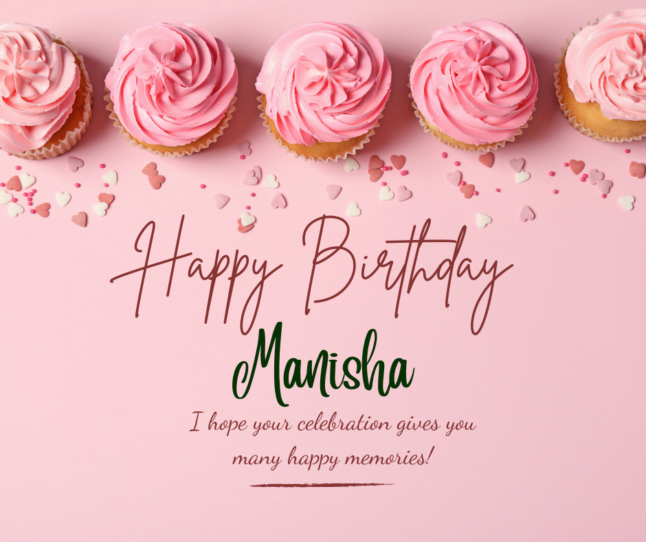 birthday cake manisha name
