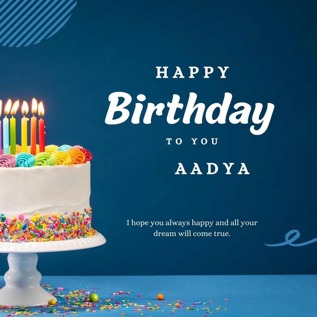 Happy Birthday Aadya Cake Images And shayari