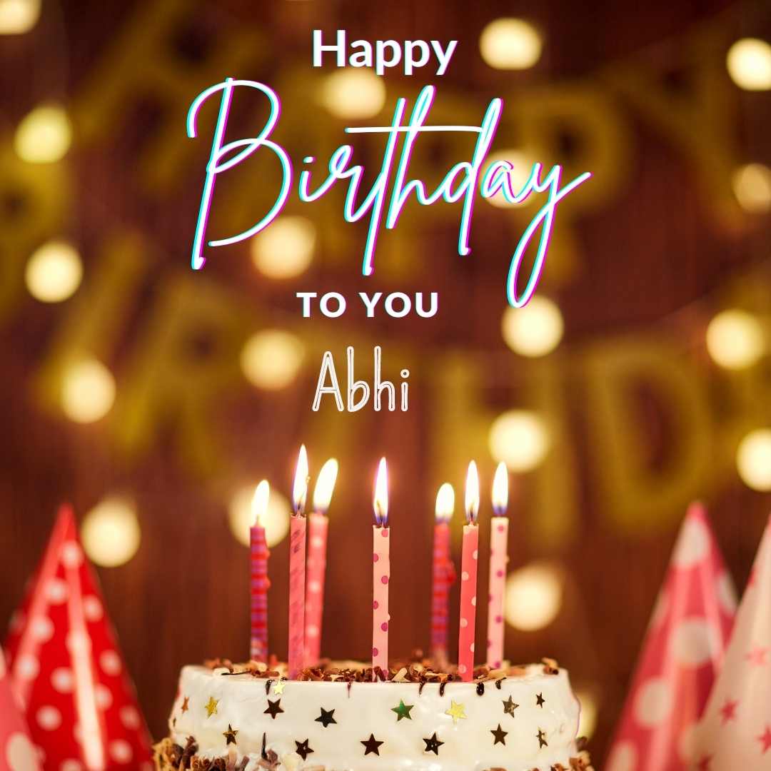 Happy Birthday Abhi Cake Images And shayari