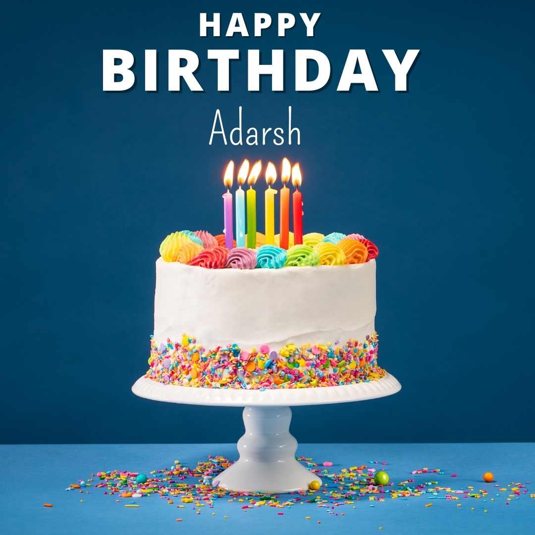 Happy Birthday Adarsh Cake Images And shayari