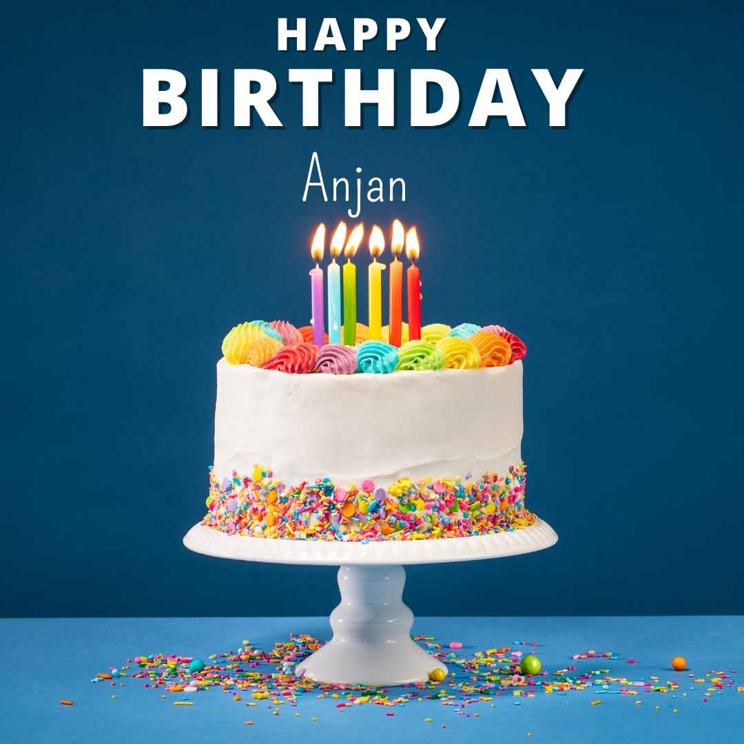 Happy Birthday Anjan Cake Images And shayari