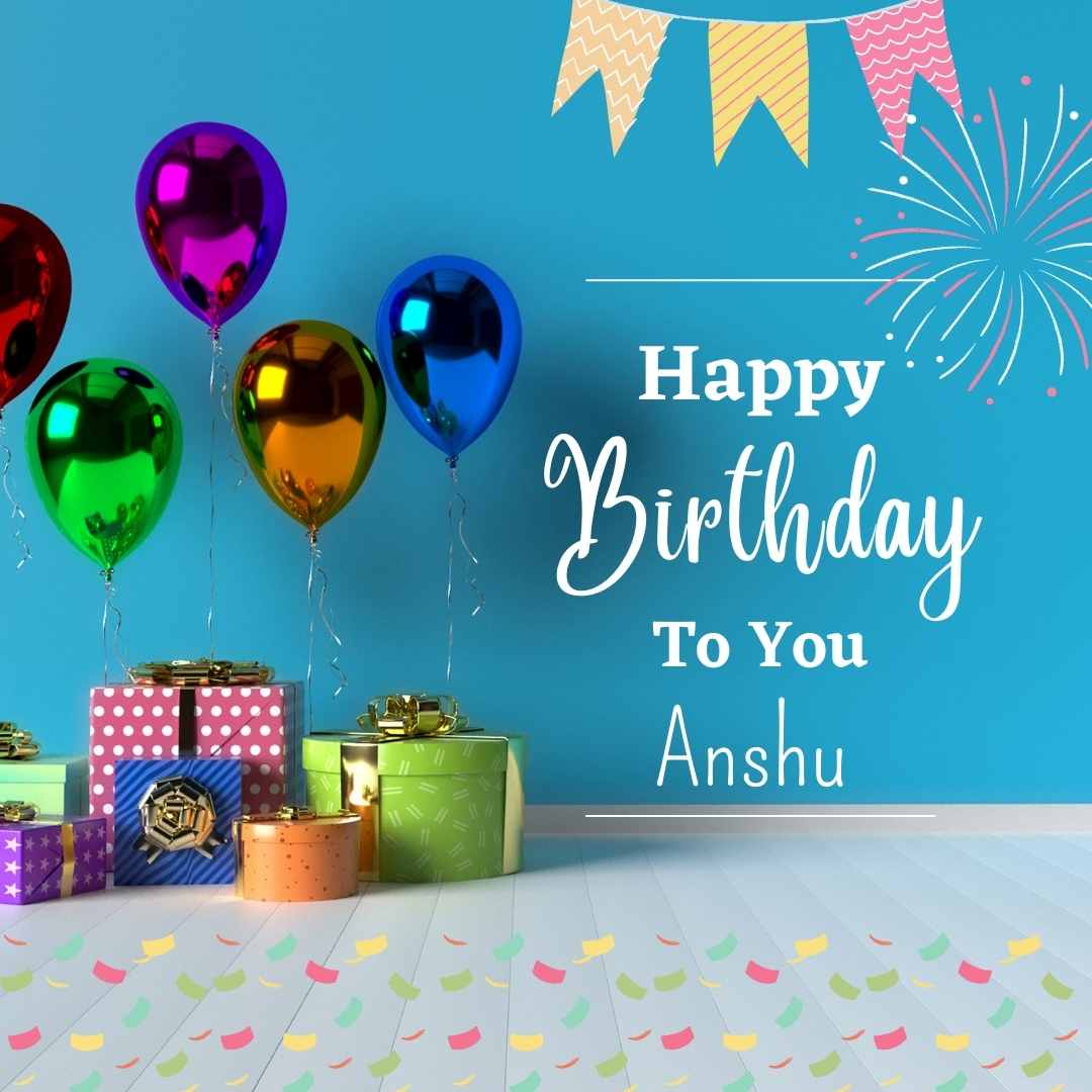 Happy Birthday Anshu Cake Images And shayari