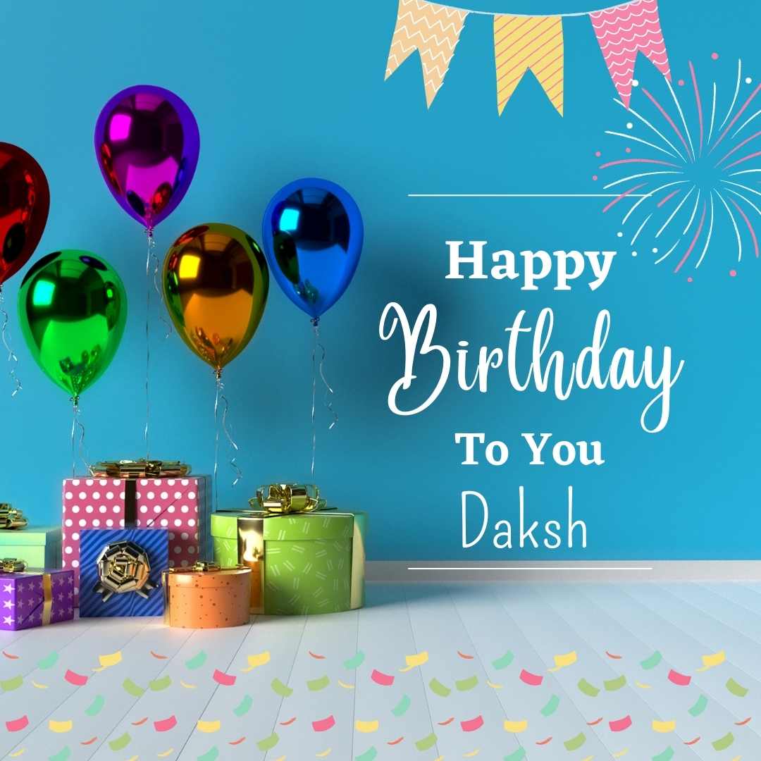 Happy Birthday Daksh Cake Images And shayari
