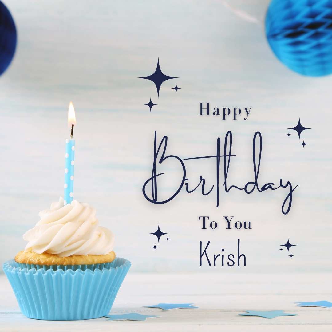 Happy Birthday Krish Cake Images And shayari
