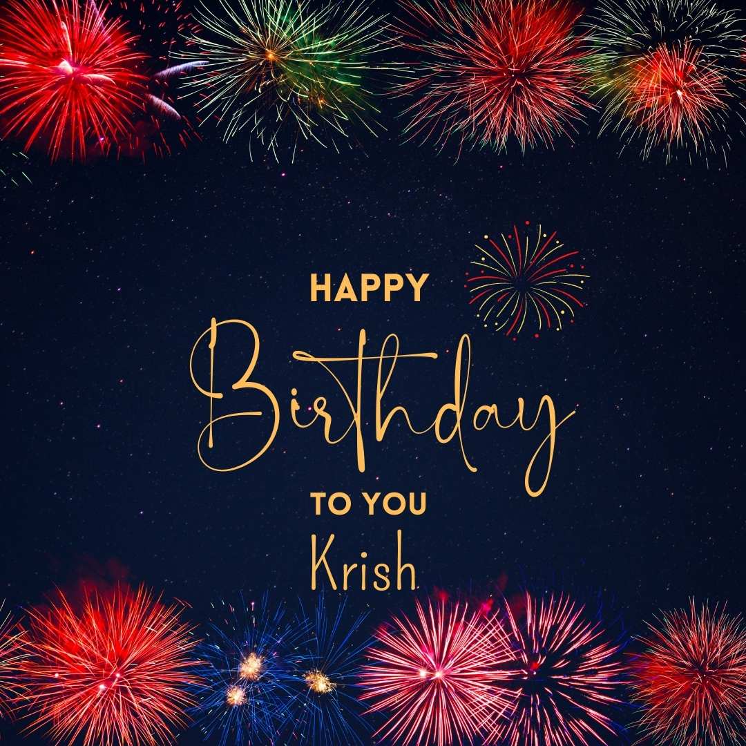 Happy Birthday Krish Cake Images And shayari