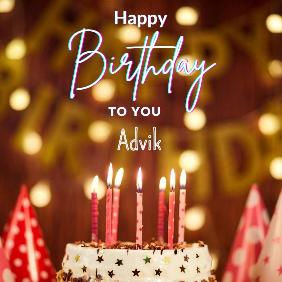 Happy Birthday Advik Cake Images And shayari