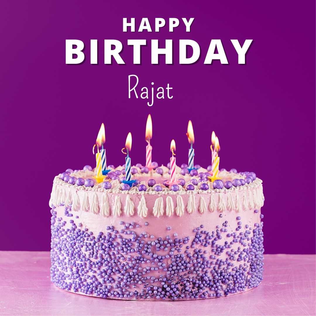 Happy Birthday Rajat Cake Images And shayari