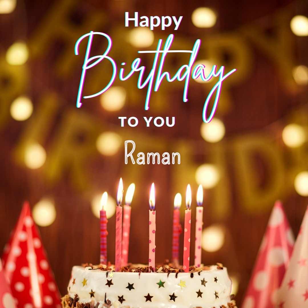 Happy Birthday Raman Cake Images And shayari