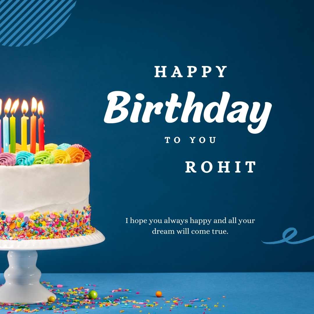 Happy Birthday Rohit Cake Images And shayari