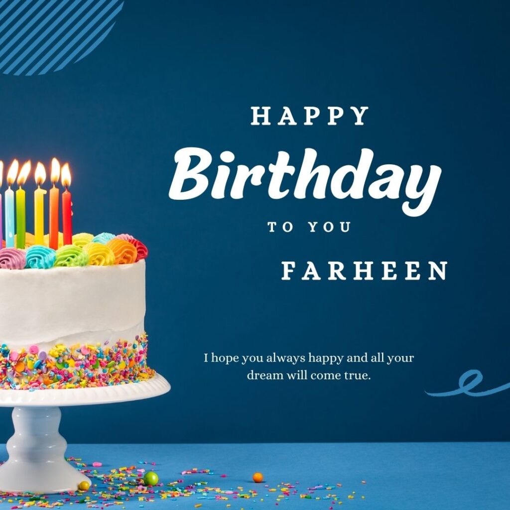 100+ HD Happy Birthday Farheen Cake Images And Shayari