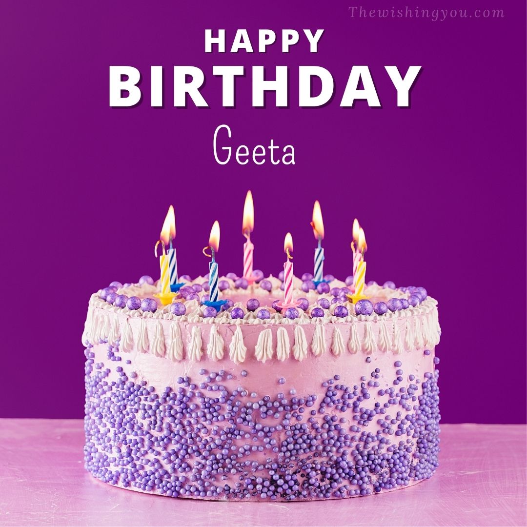 Animated Happy Birthday Cake with Name Gita and Burning Candles — Download  on Funimada.com