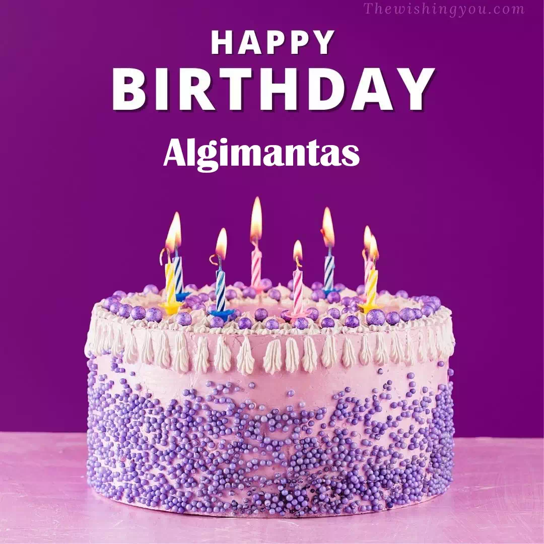Happy Birthday Algimantas written on image