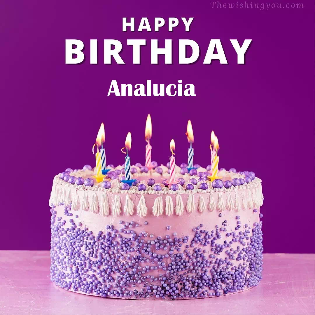 Happy Birthday Analucia written on image