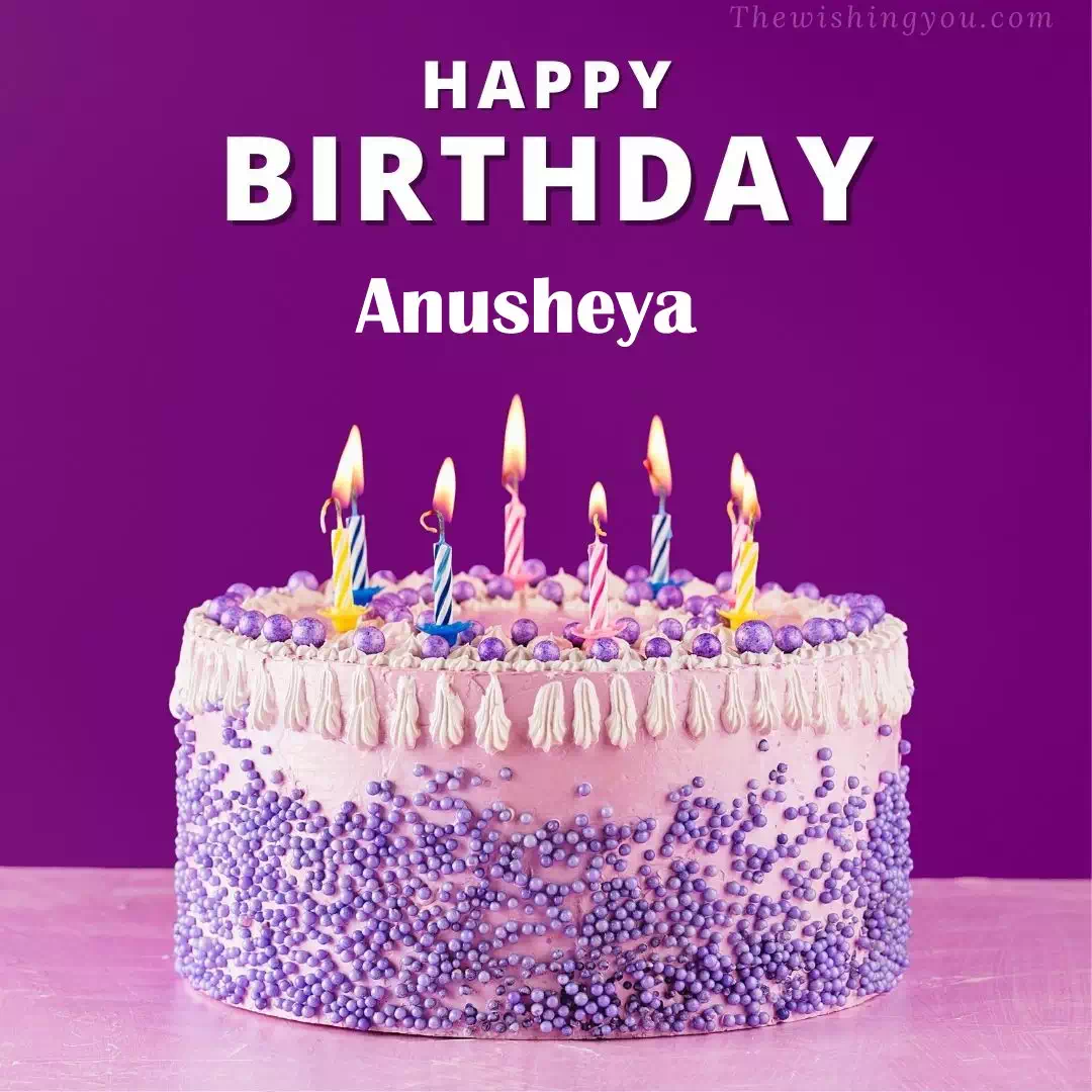 Happy Birthday Anusheya written on image