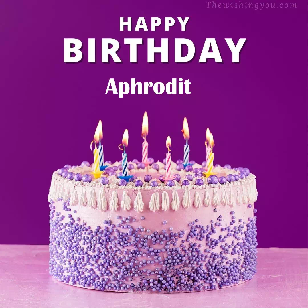 Happy Birthday Aphrodit written on image