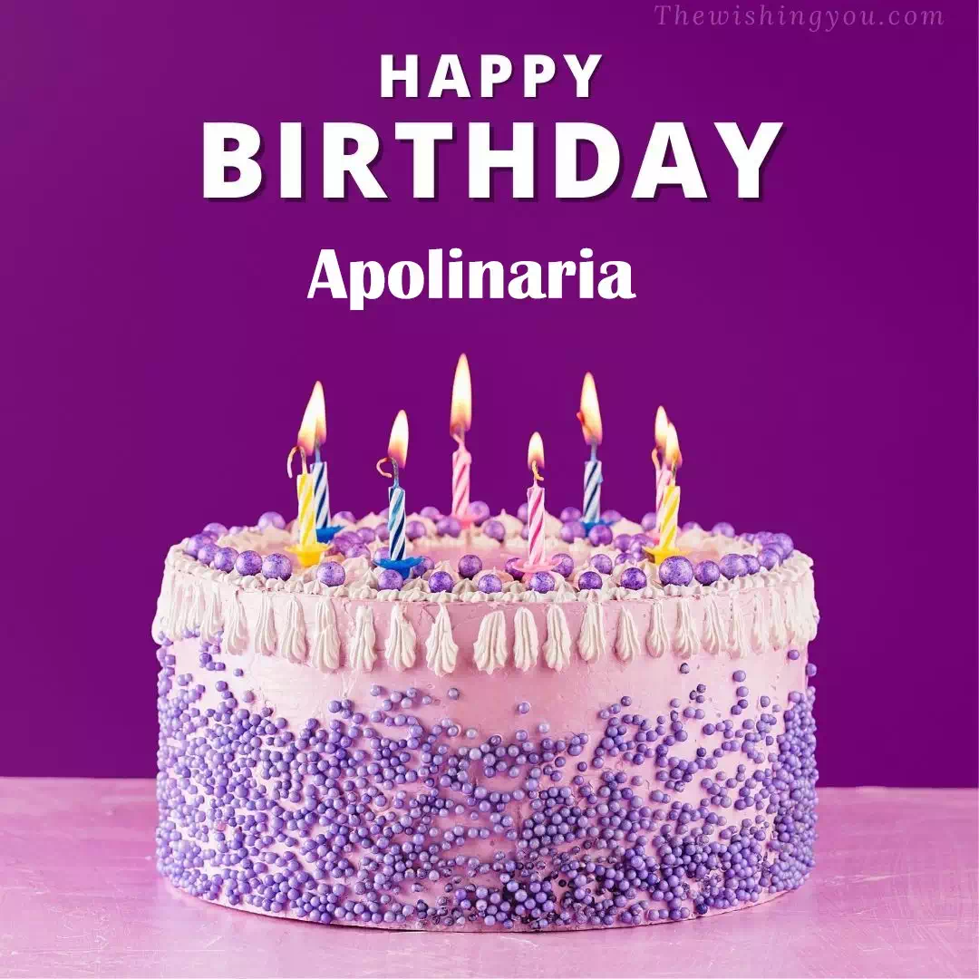 Happy Birthday Apolinaria written on image