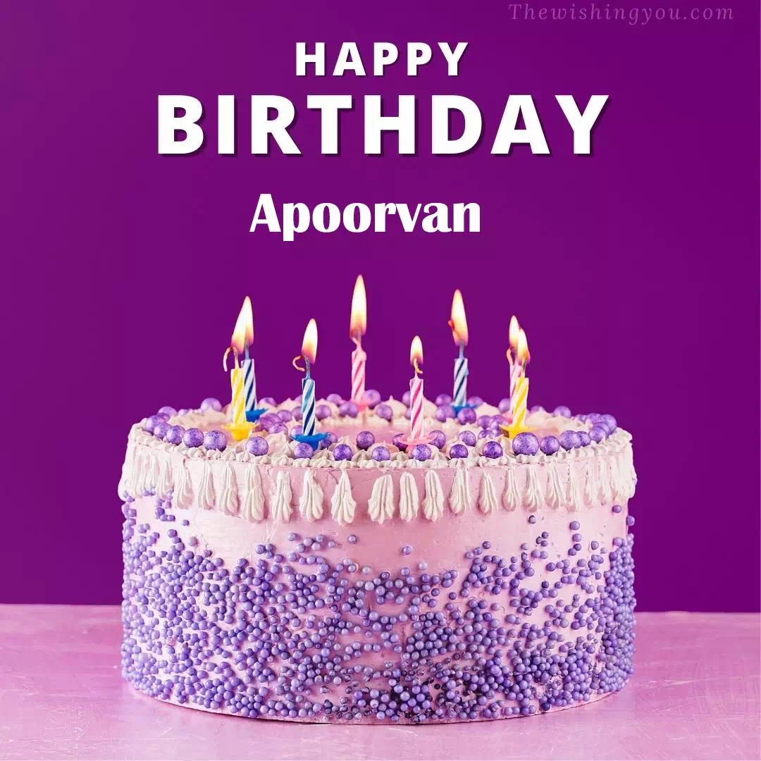 Happy Birthday Apoorvan written on image