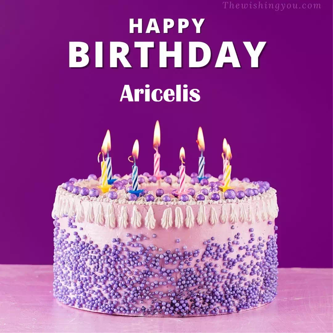 Happy Birthday Aricelis written on image