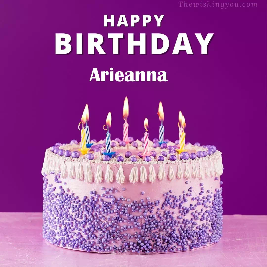 Happy Birthday Arieanna written on image