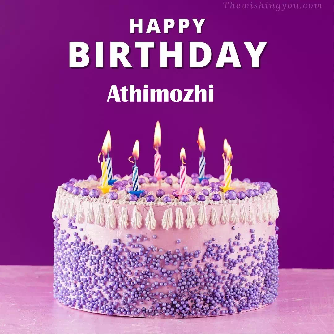 Happy Birthday Athimozhi written on image