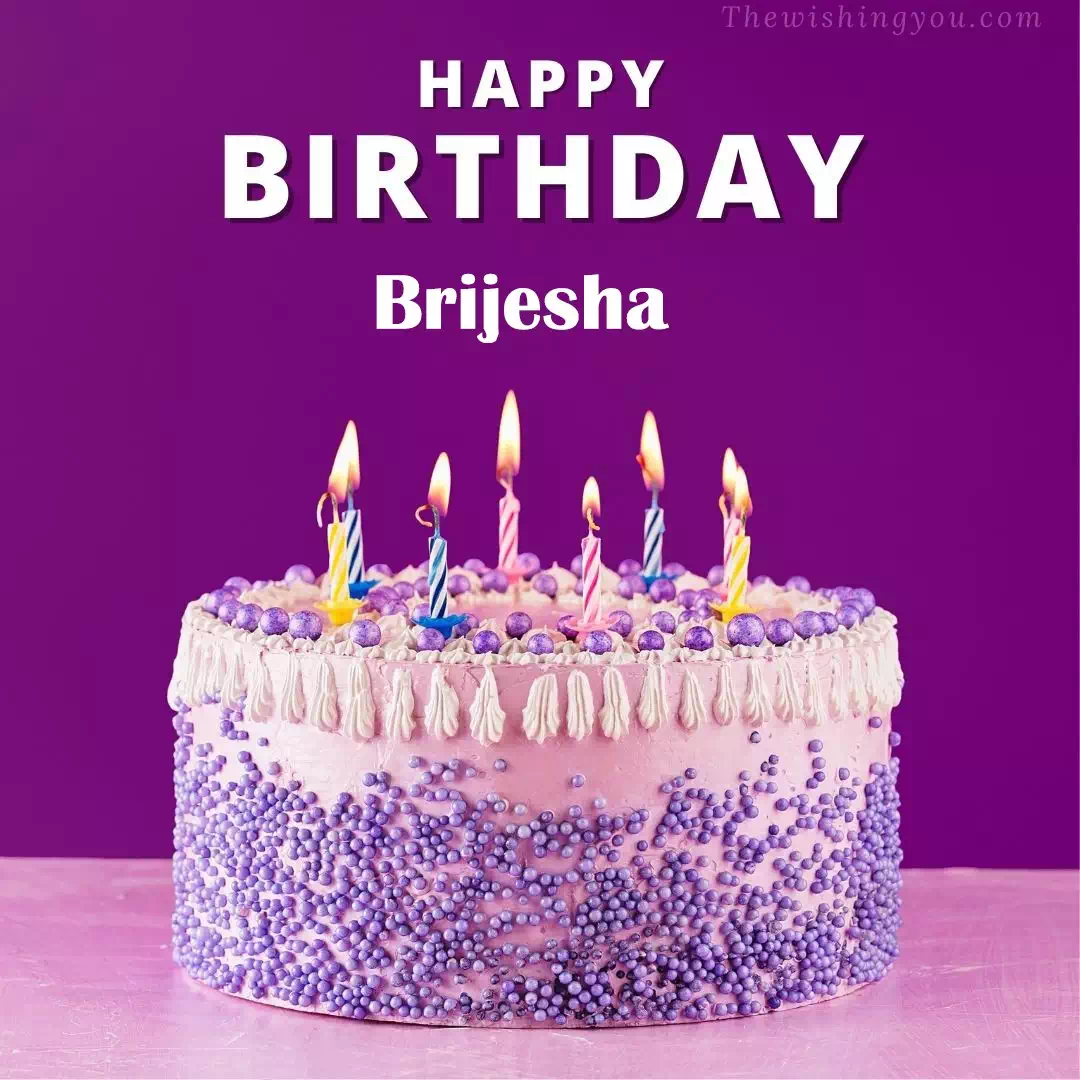 Happy Birthday Brijesha written on image