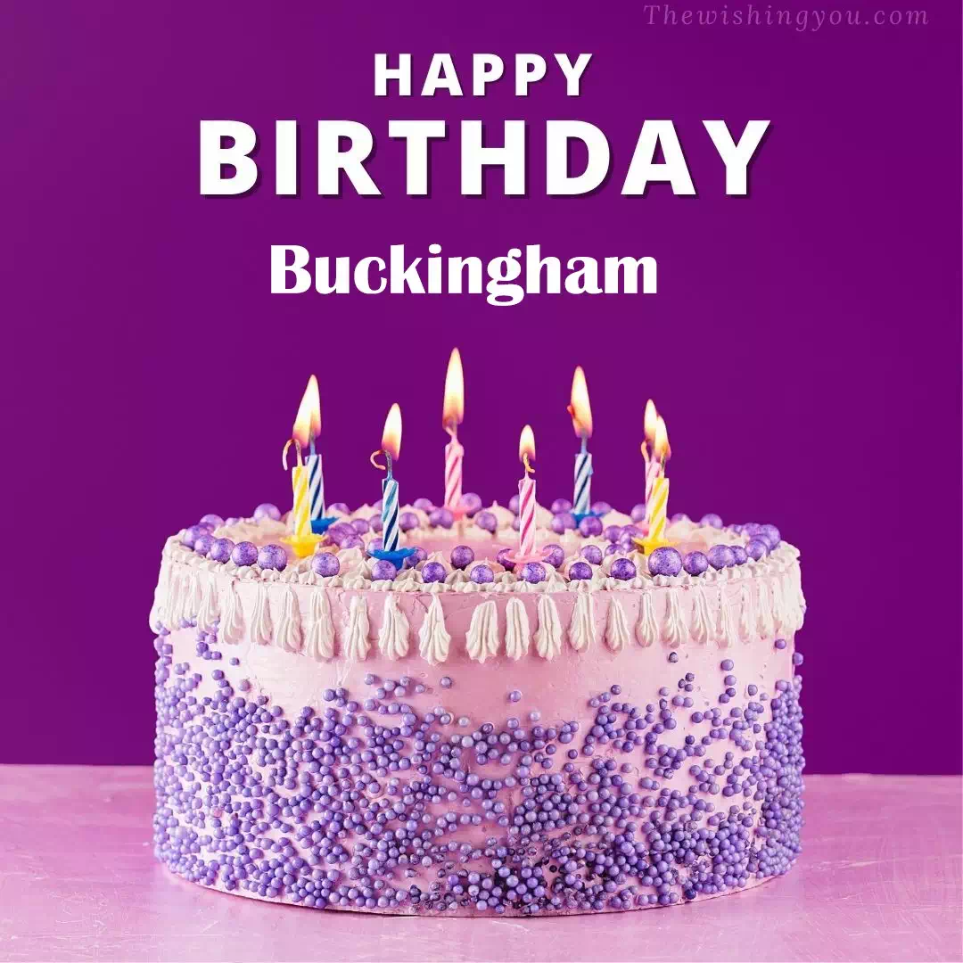 Happy Birthday Buckingham written on image