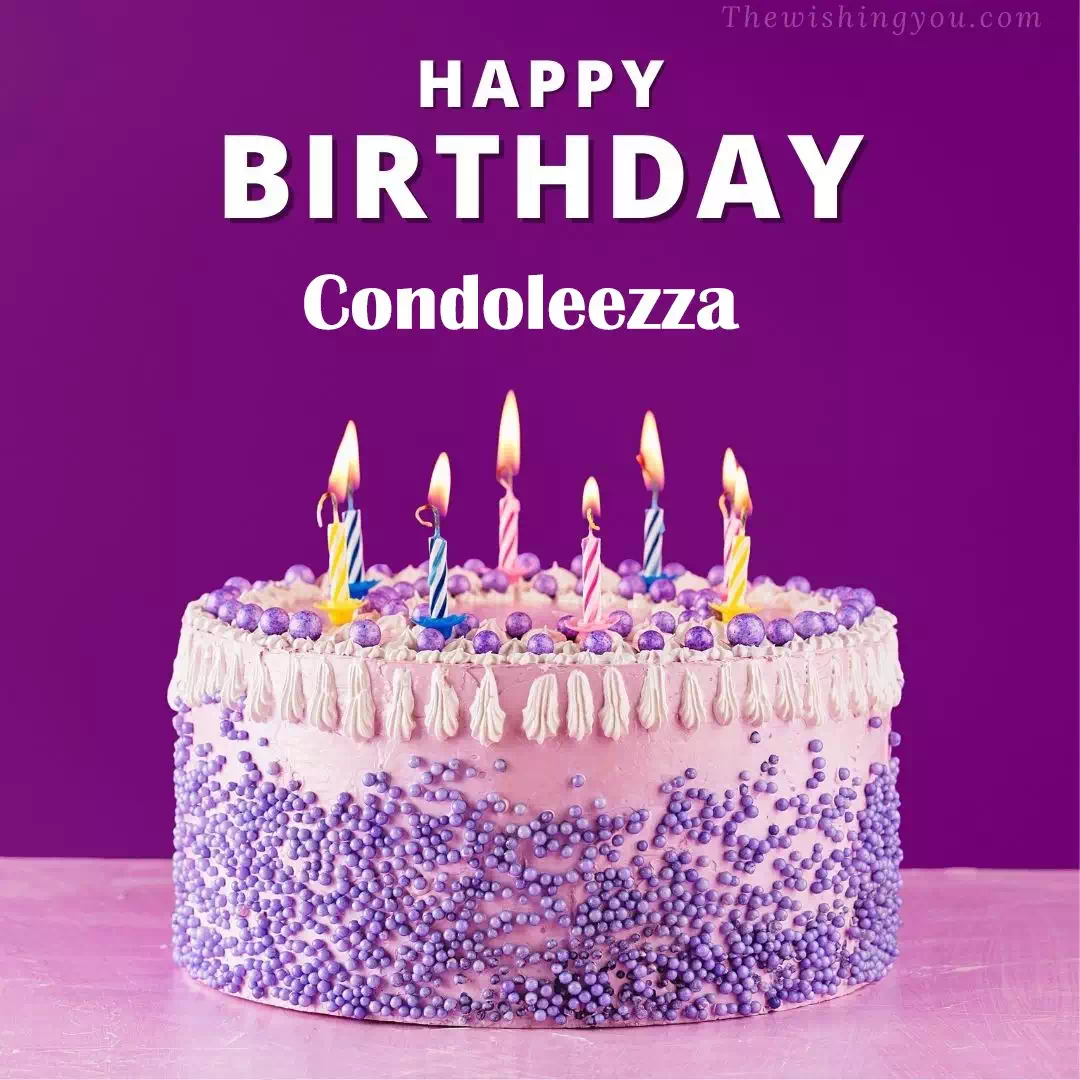 Happy Birthday Condoleezza written on image