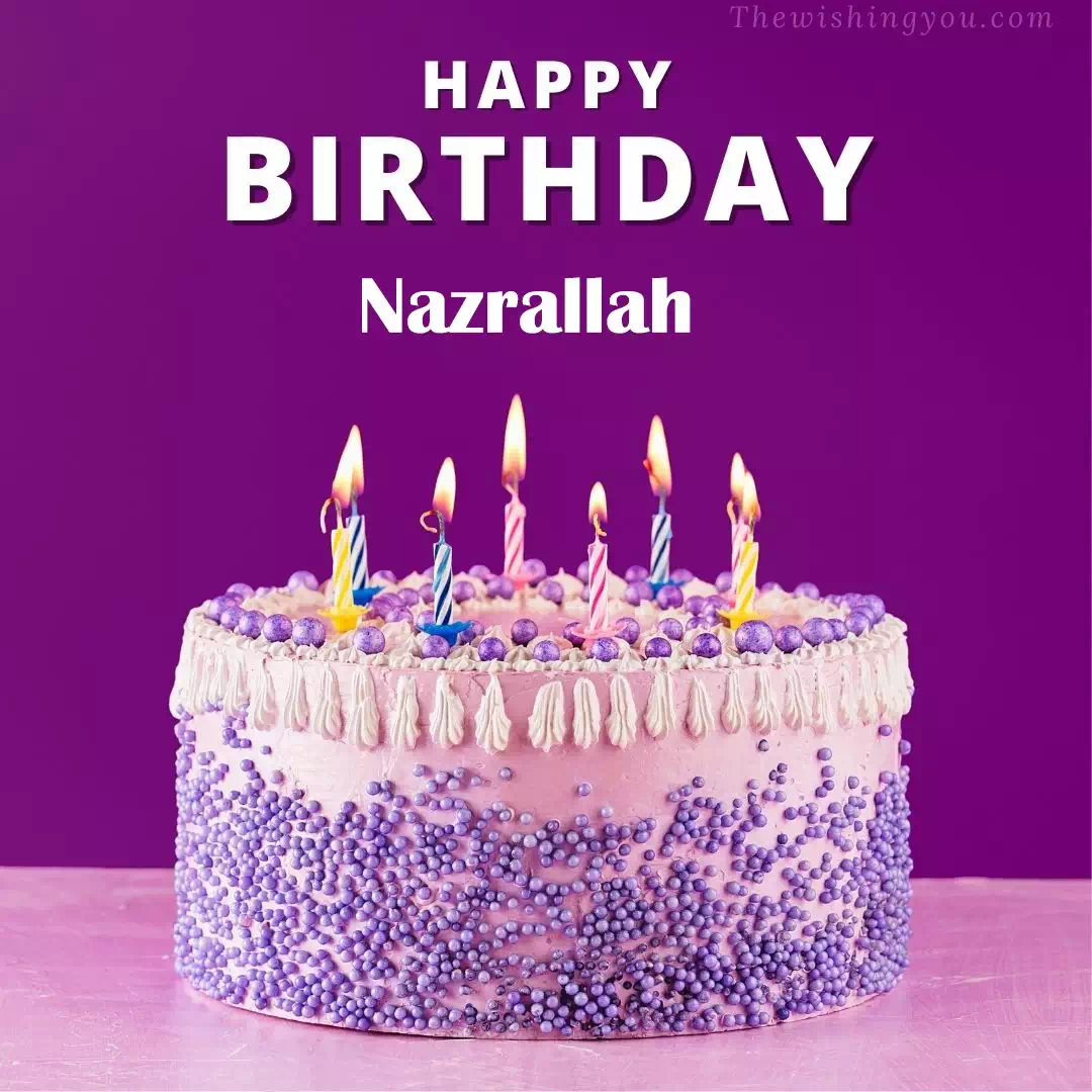 Happy Birthday Nazrallah written on image