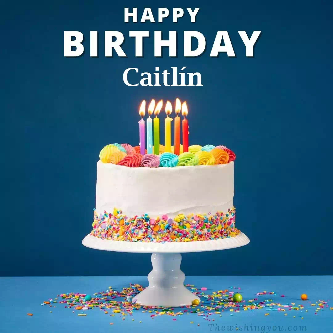 Happy Birthday Caitlín written on image 3