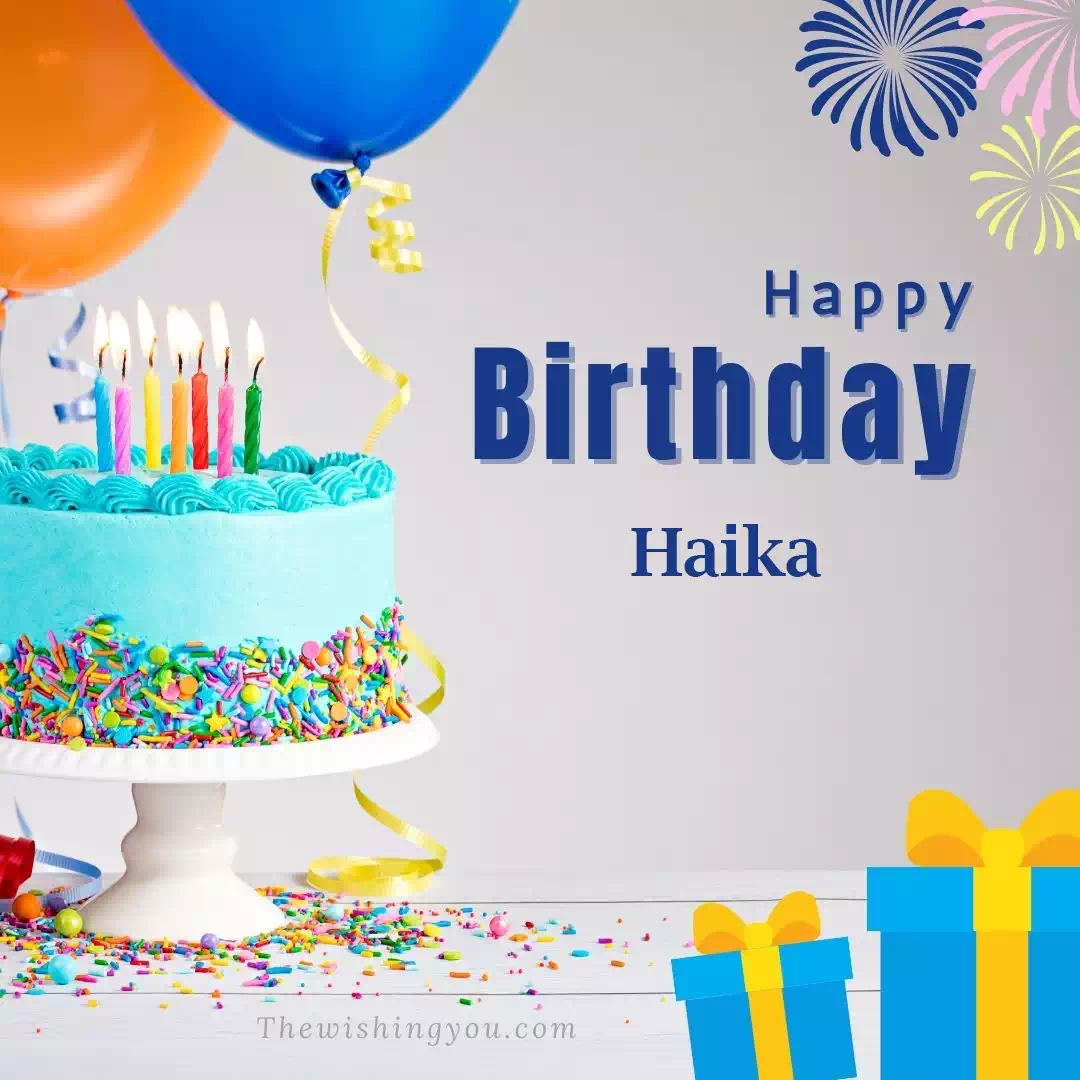 Happy Birthday Haika written on image 2