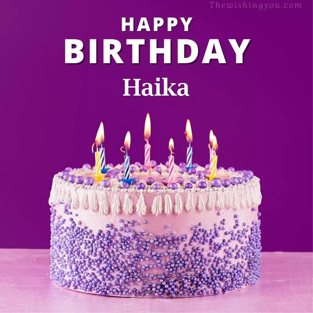 Happy Birthday Haika written on image 4