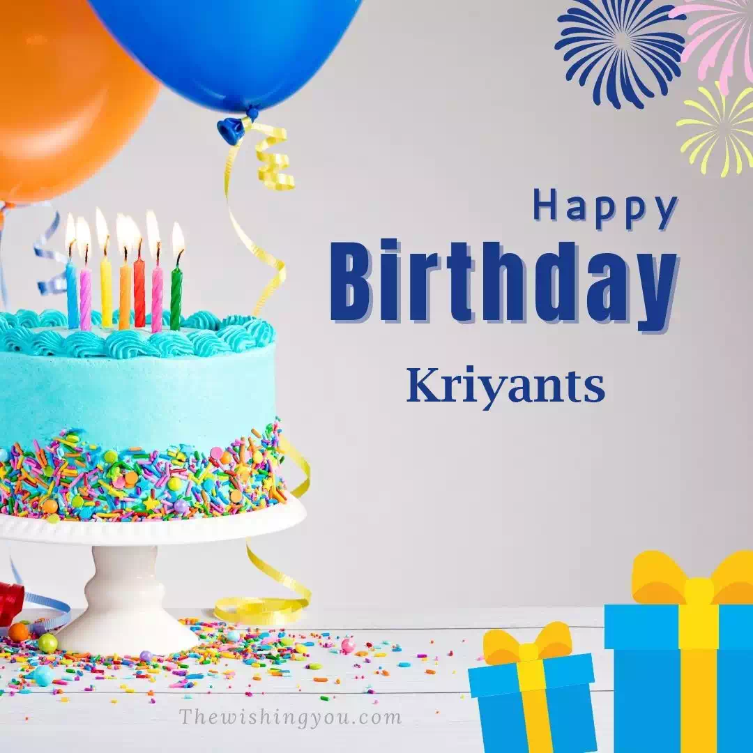 Happy Birthday Kriyants written on image 2