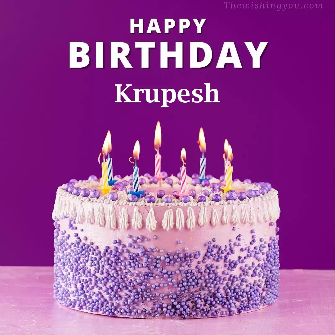 Happy Birthday Krupesh written on image 4