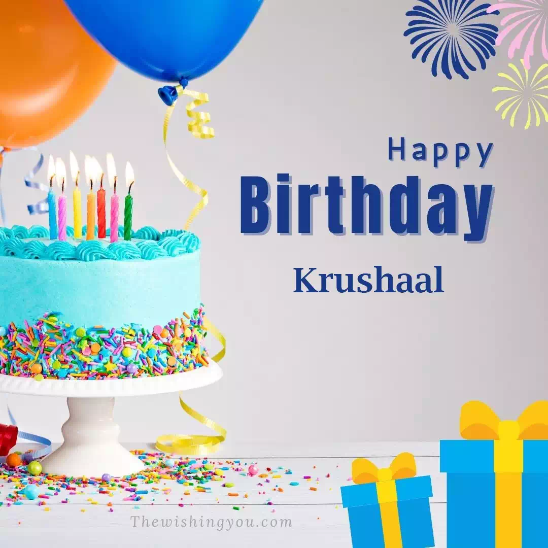 Happy Birthday Krushaal written on image 2
