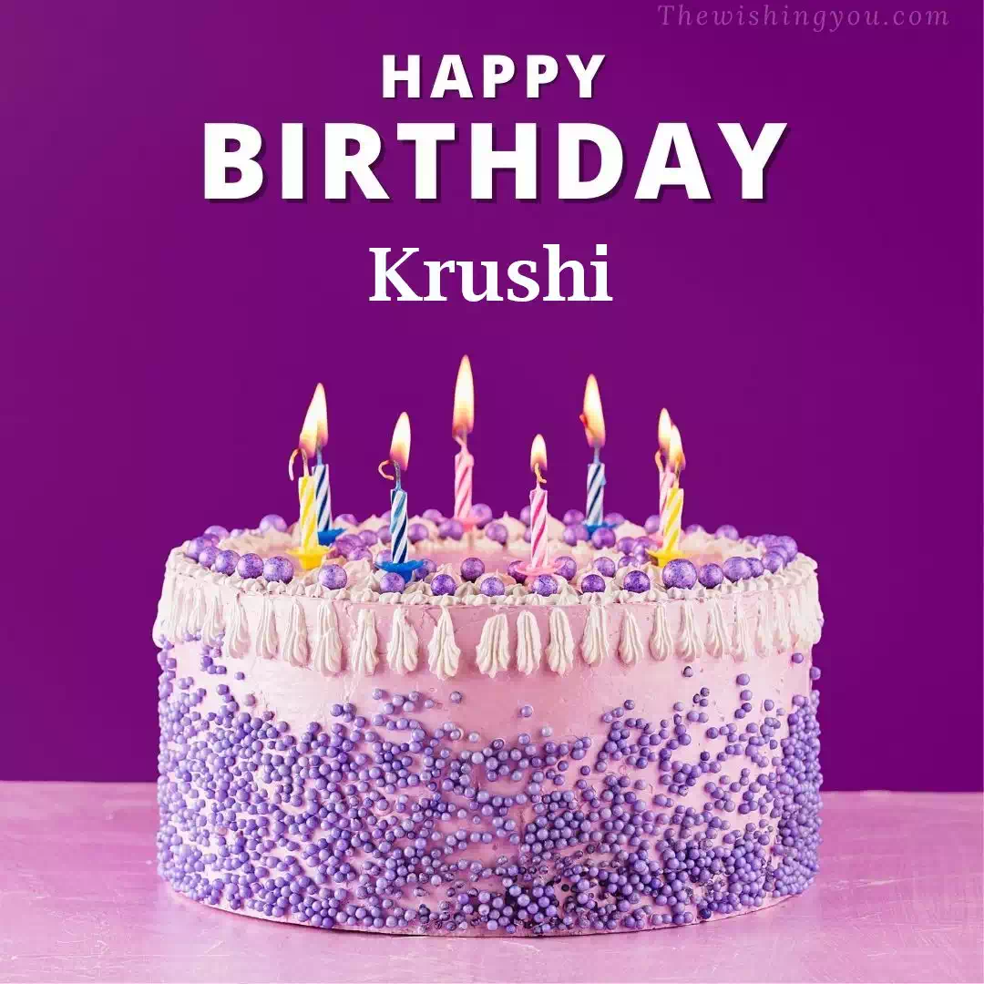 Happy Birthday Krushi written on image 4
