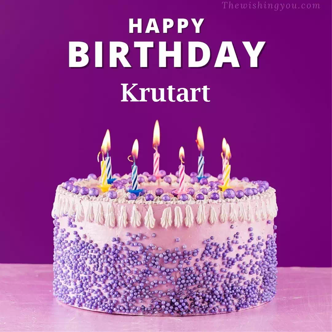 Happy Birthday Krutart written on image 4