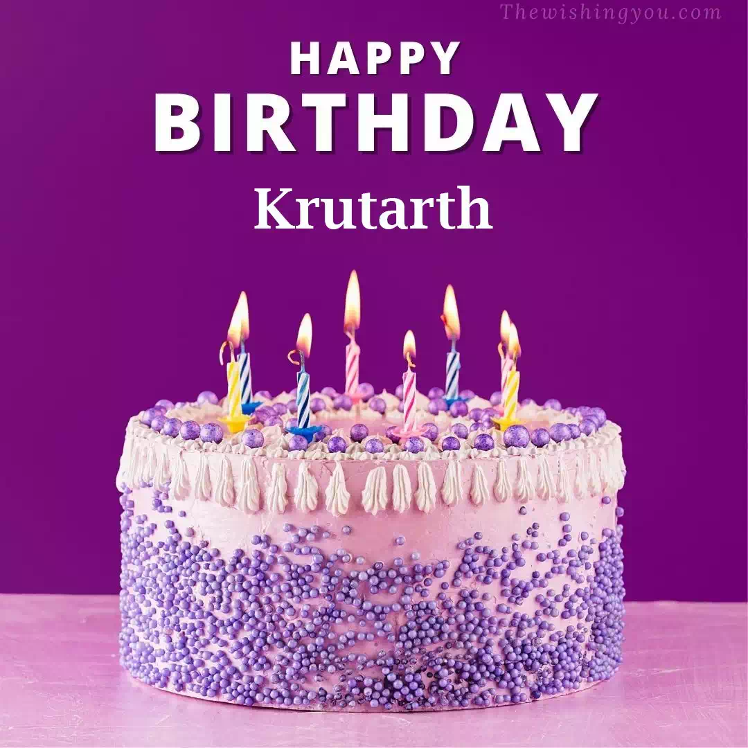 Happy Birthday Krutarth written on image 4