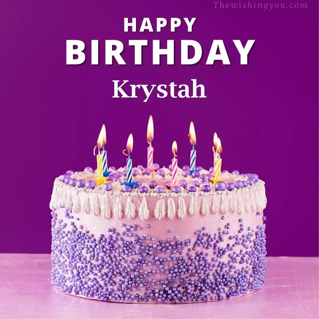 Happy Birthday Krystah written on image 4