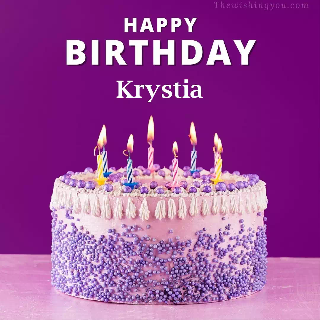 Happy Birthday Krystia written on image 4