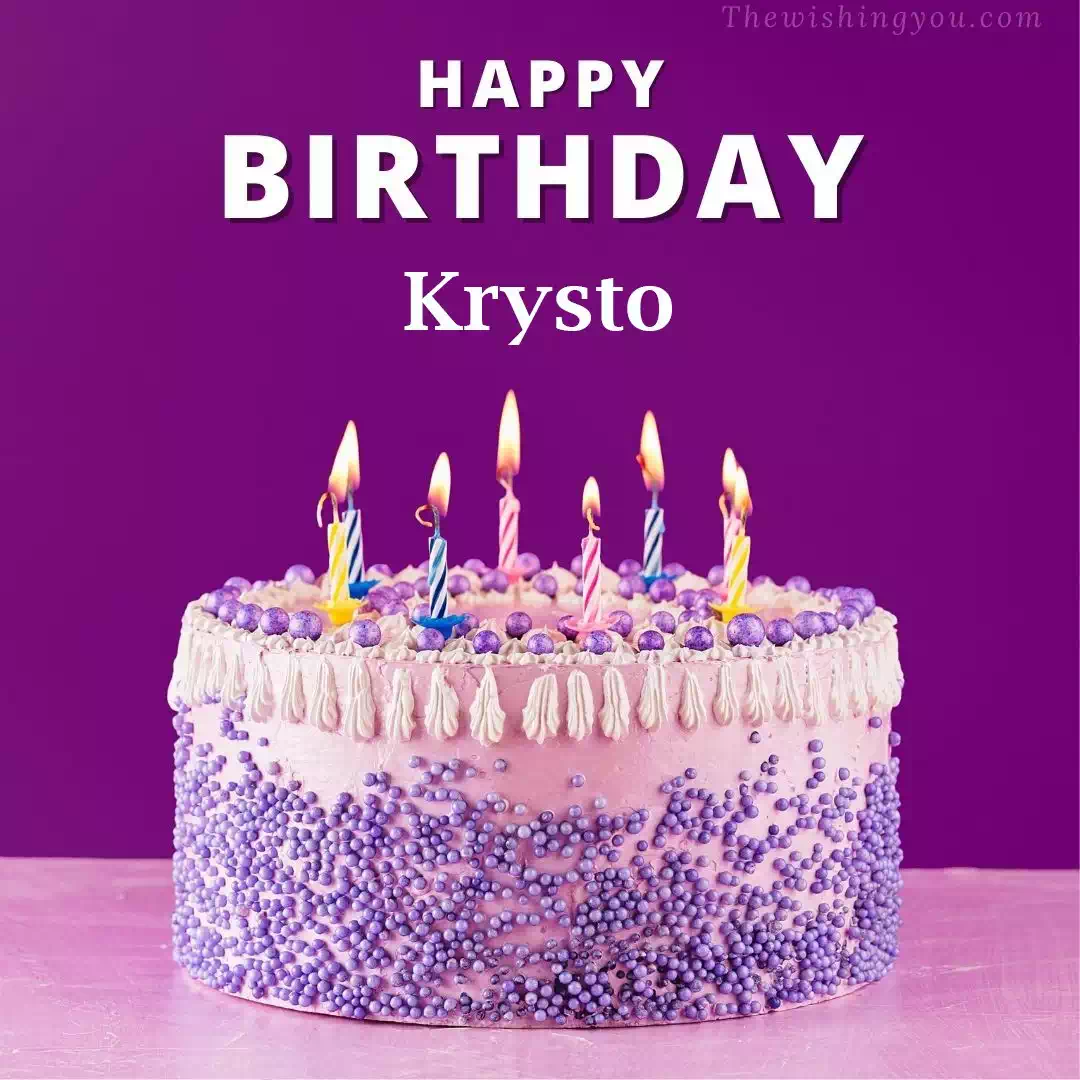 Happy Birthday Krysto written on image 4
