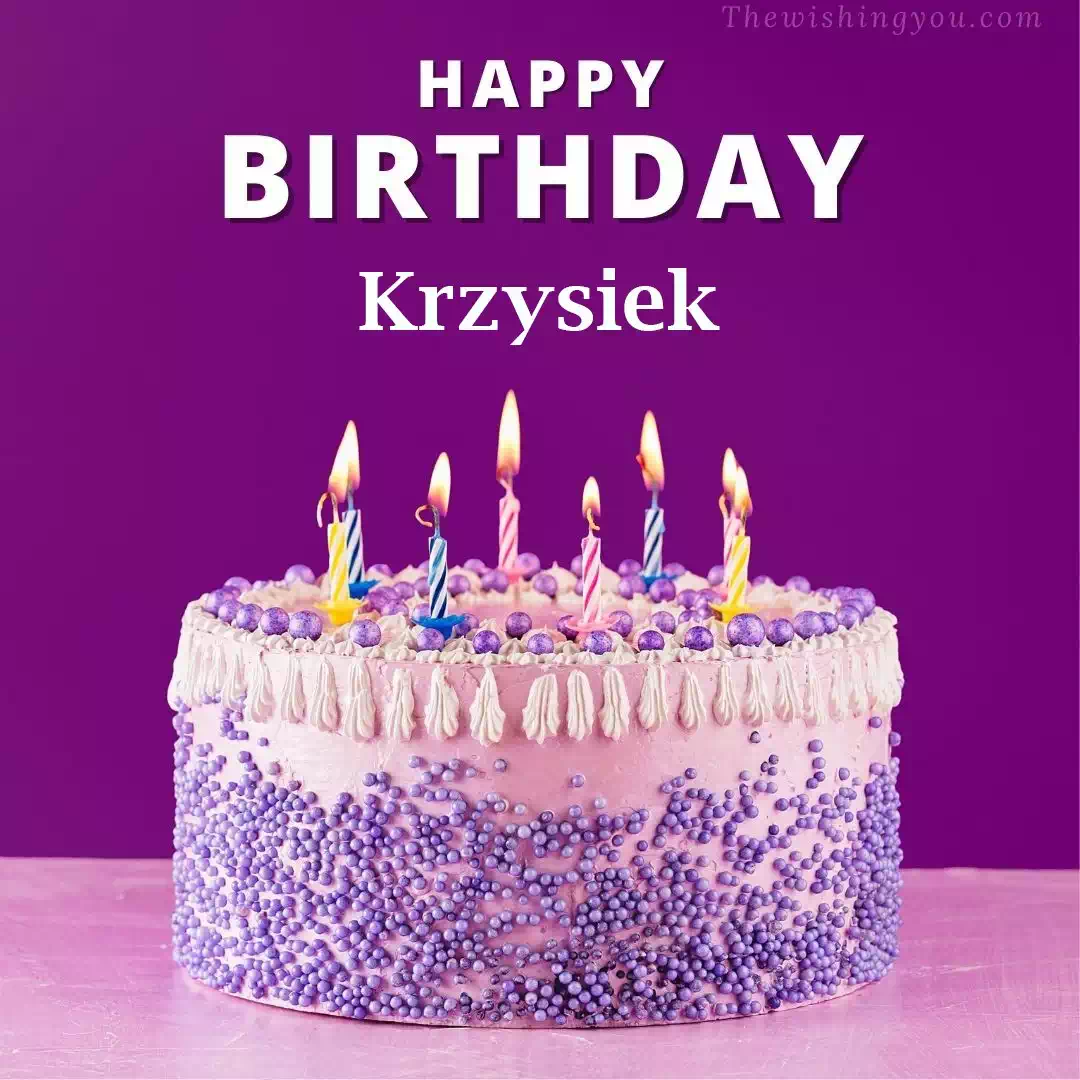 Happy Birthday Krzysiek written on image 4