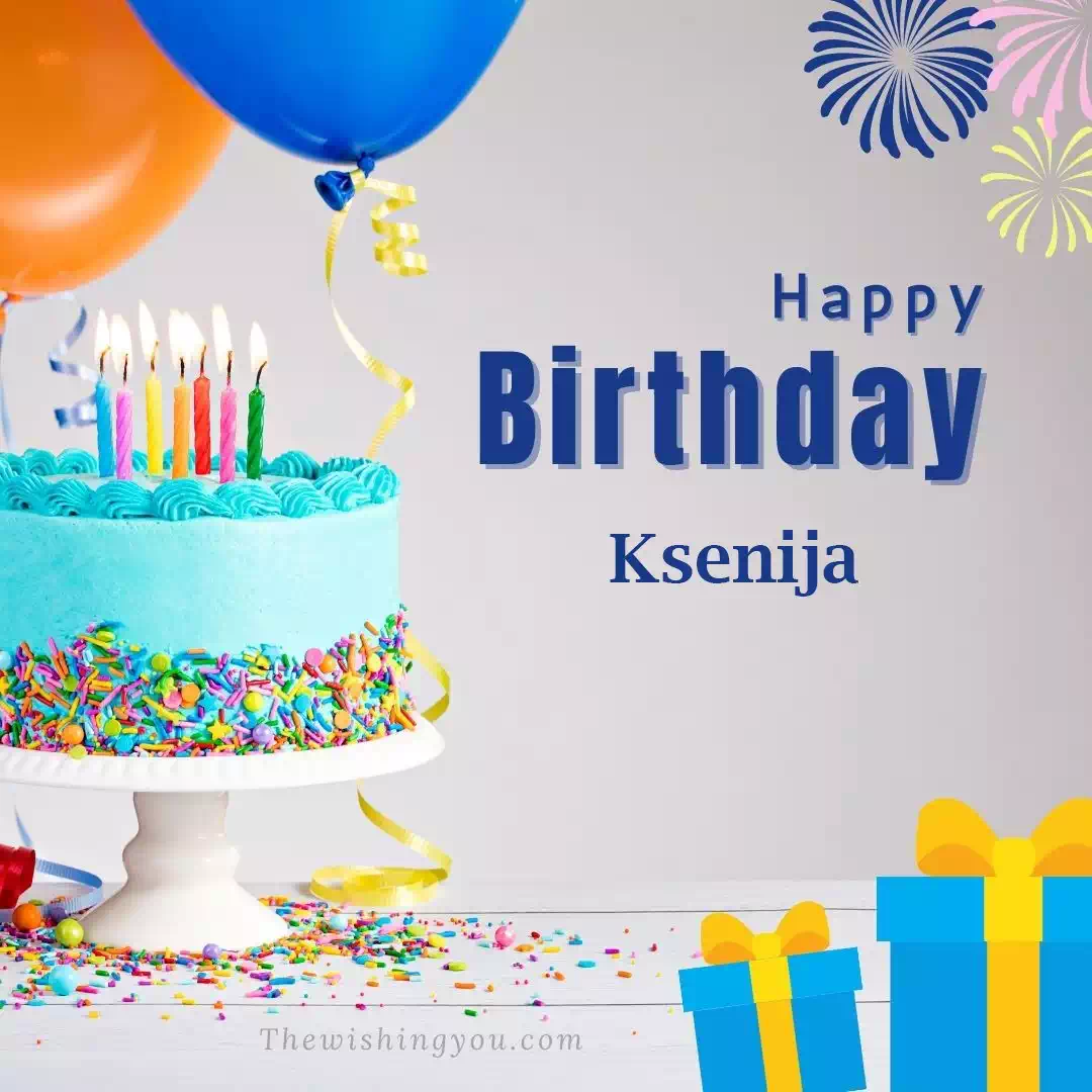 Happy Birthday Ksenija written on image 2