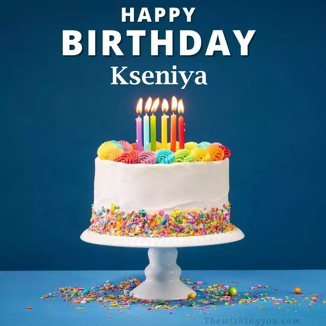 Happy Birthday Kseniya written on image 3