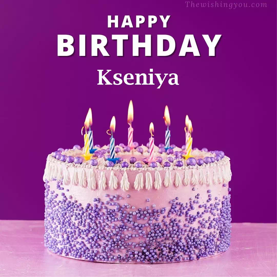 Happy Birthday Kseniya written on image 4