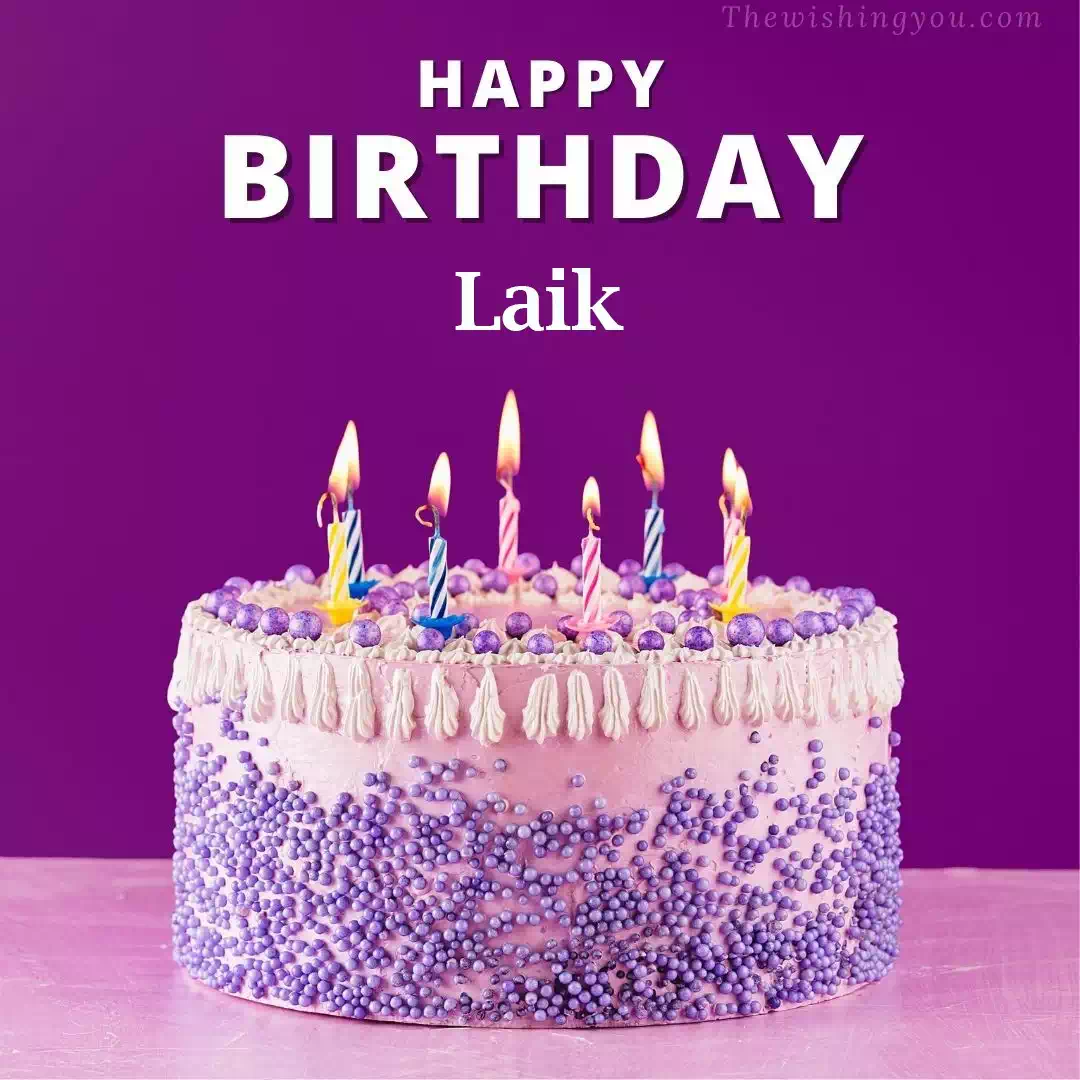 Happy Birthday Laik written on image 4