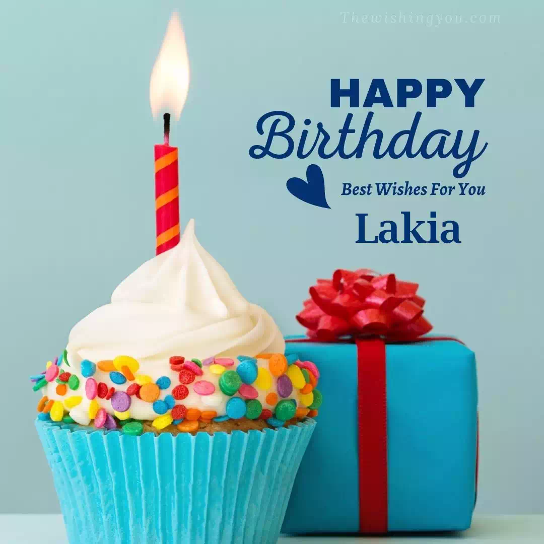 Happy Birthday Lakia written on image 1