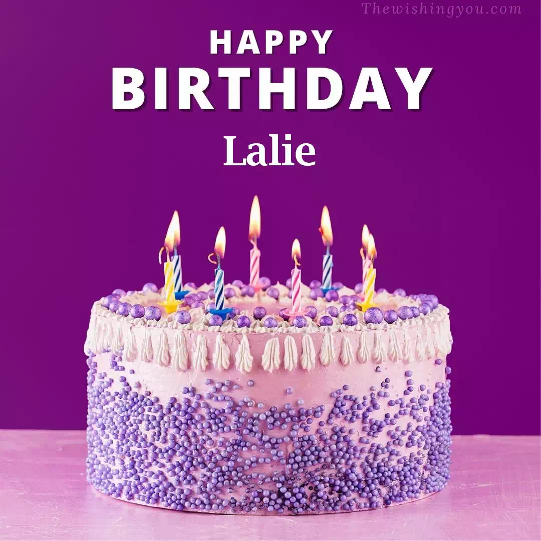 Happy Birthday Lalie written on image 4