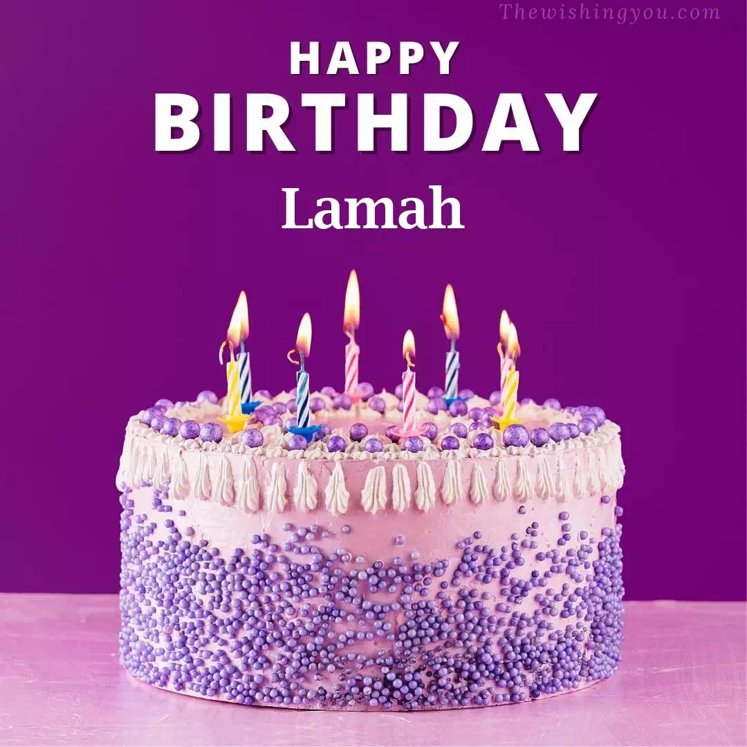 Happy Birthday Lamah written on image 4