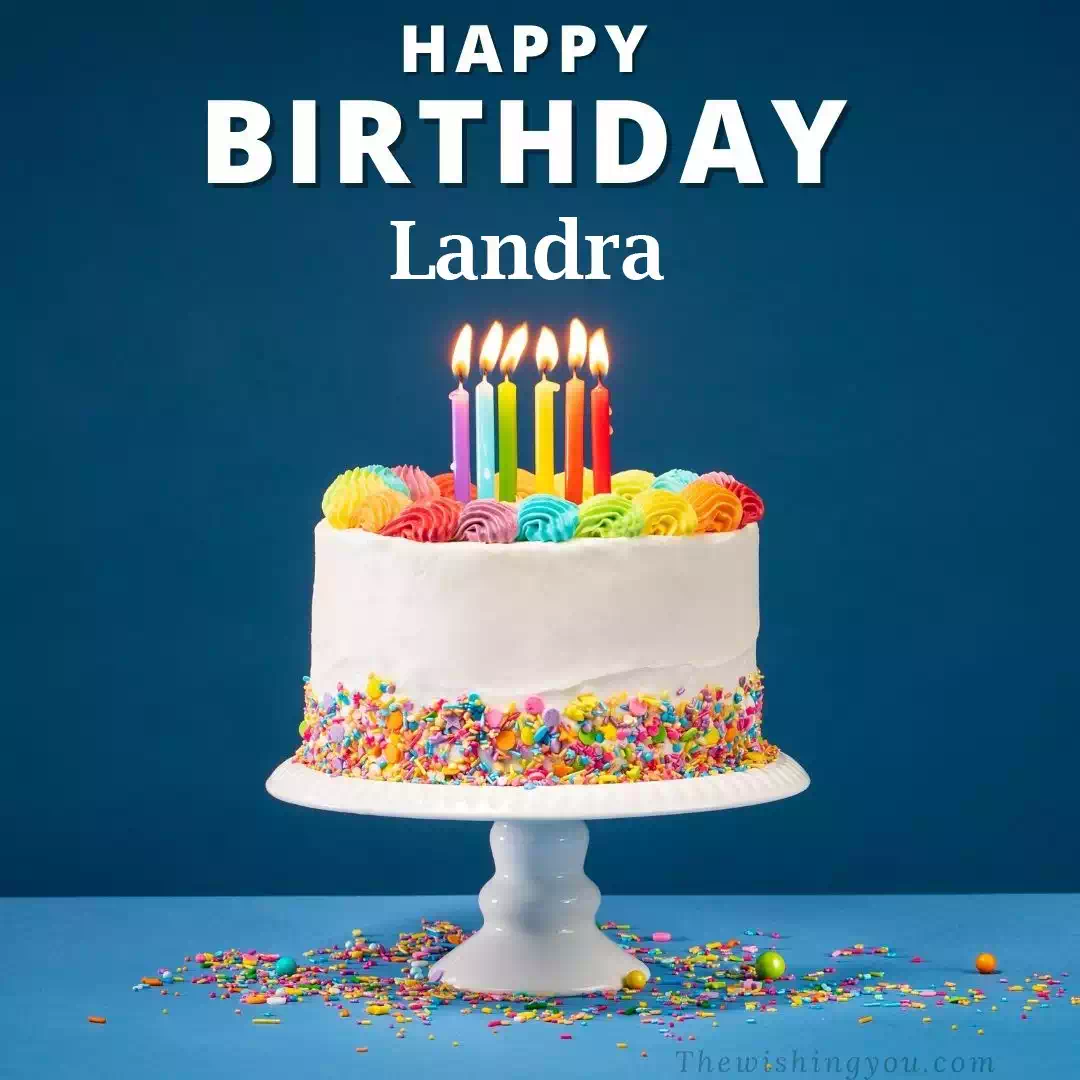 Happy Birthday Landra written on image 3
